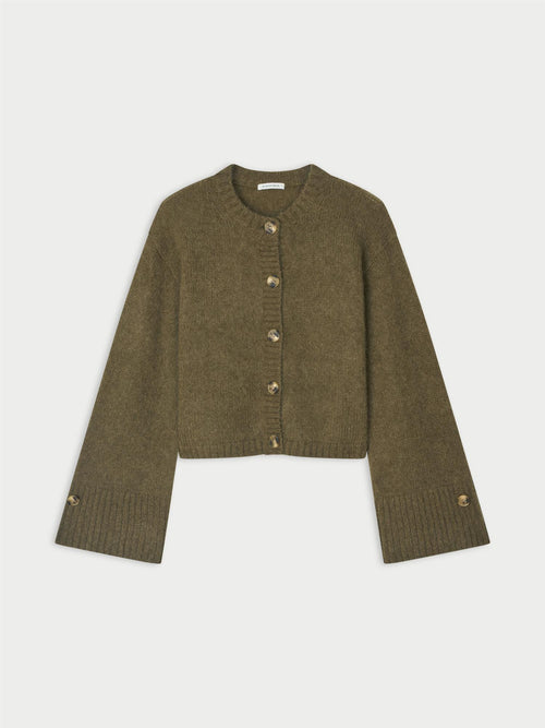 CIERROU cardigan fra By Malene Birger i fargen grønn.
