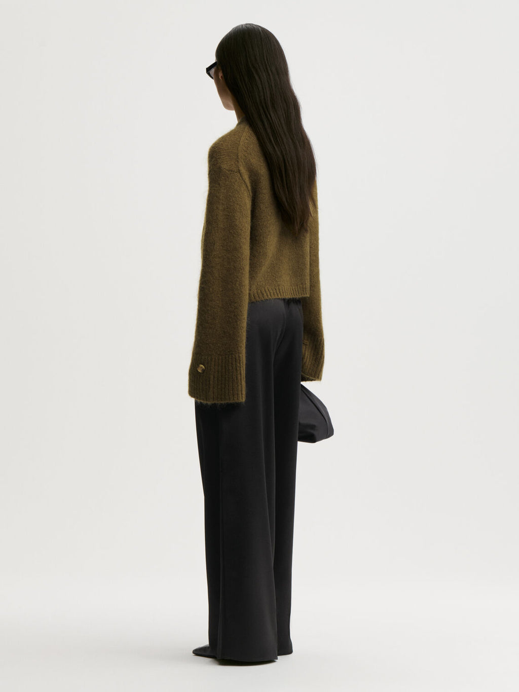 CIERROU cardigan fra By Malene Birger i fargen grønn.