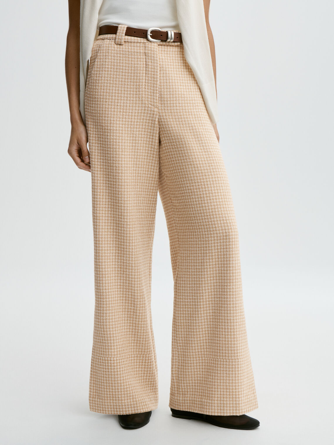 CIMAS bukse fra By Malene Birger i fargen beige, laget i bouclé.