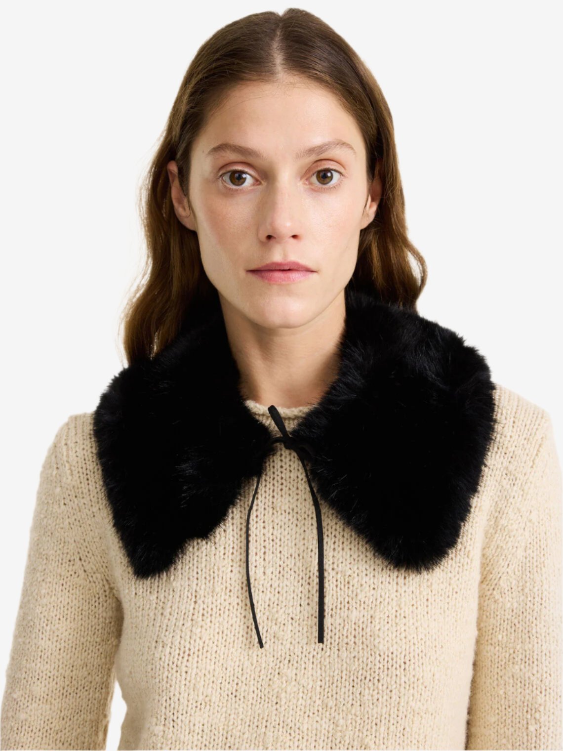 cowie, skjerf, faux fur, polyester, sort, by malene birger