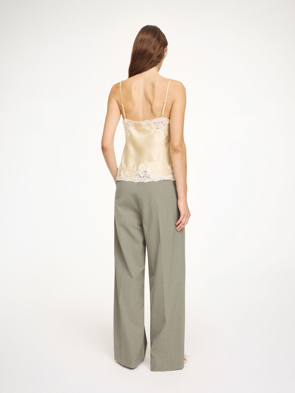 CYMBARIA bukse fra By Malene Birger i fargen grønn melert.