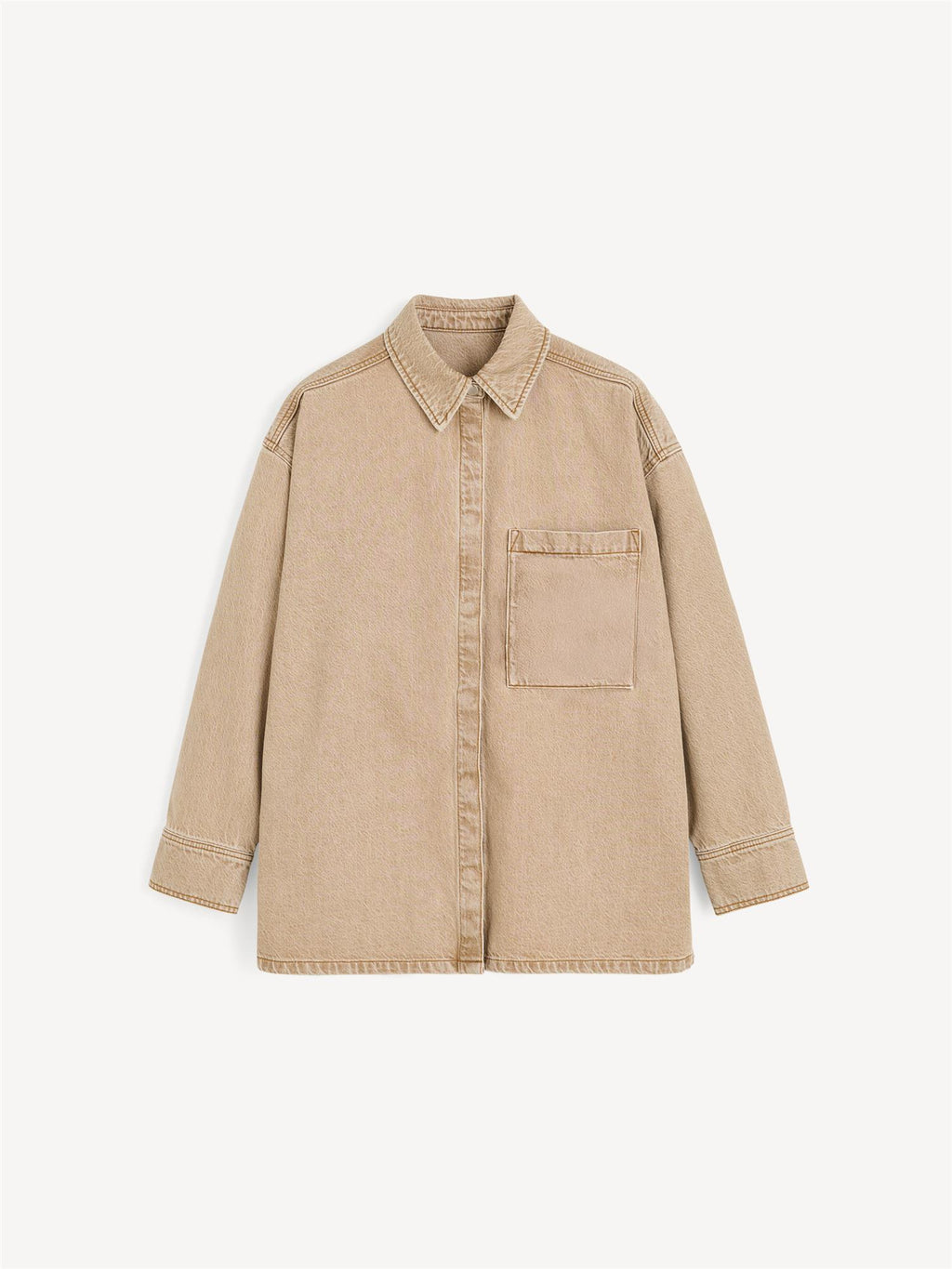 DEA denimskjorte fra By Malene Birger i fargen vasket beige, laget i organisk bomull.
