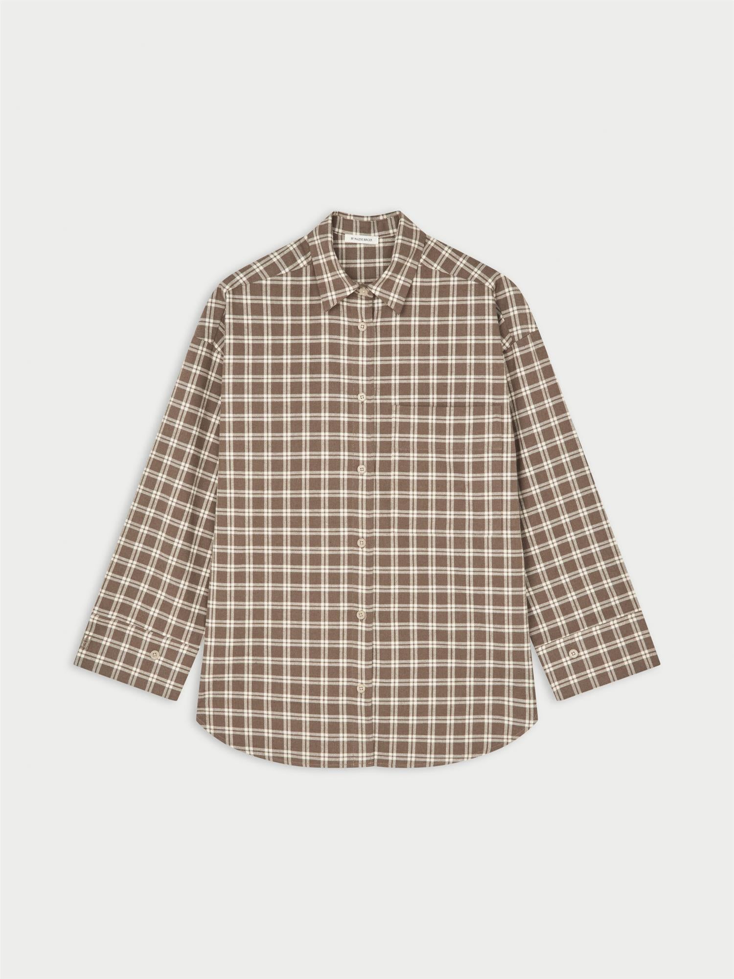 DERRIS FLANNEL skjorte fra By Malene Birger i rutemønster, laget i flanellbomull.