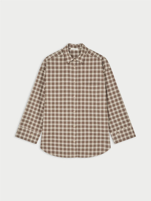 DERRIS FLANNEL skjorte fra By Malene Birger i rutemønster, laget i flanellbomull.