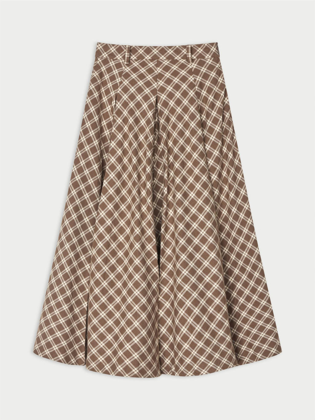 EDEN skjørt fra By Malene Birger i rutemønster, laget i 100% bomull (flanell). A-formet silhuett med lommer i siden og glidelås i siden.