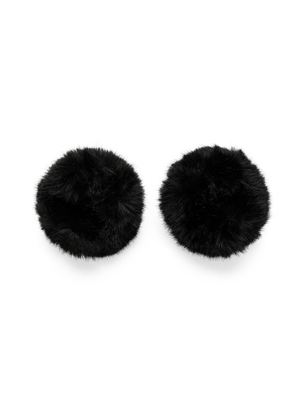 By Malene Birger Elbie mansjetter i sort, laget av 100% polyester med faux fur-struktur.