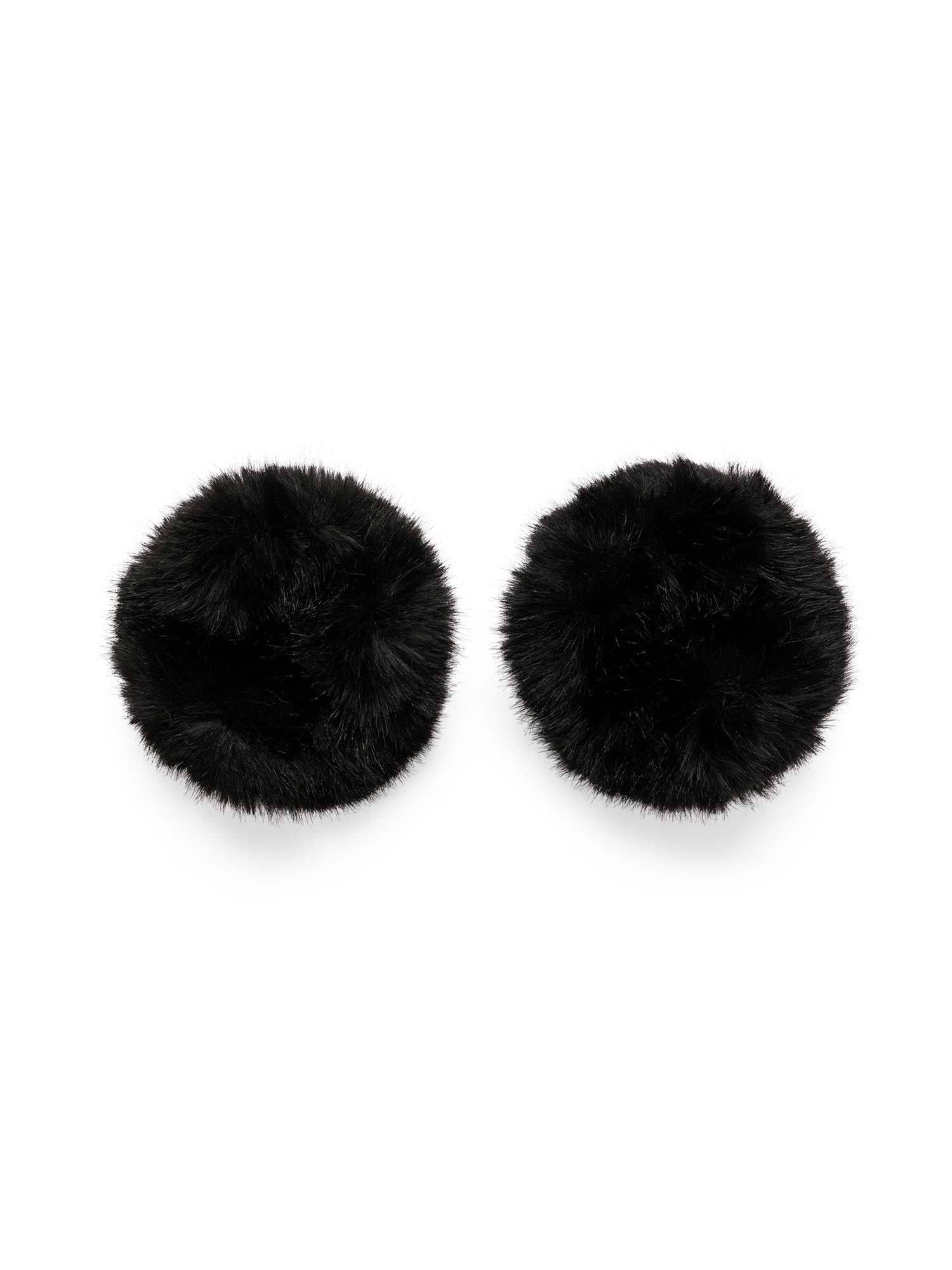 By Malene Birger Elbie mansjetter i sort, laget av 100% polyester med faux fur-struktur.