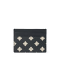 ELIA CARD kortholder fra By Malene Birger i fargen sort med hvite blomster, laget i polyvinylklorid med Signature Flower print.