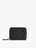 By Malene Birger Elia Coin lommebok i brun, med Signature Flower-print og gullfarget logo, laget av polyvinylklorid.