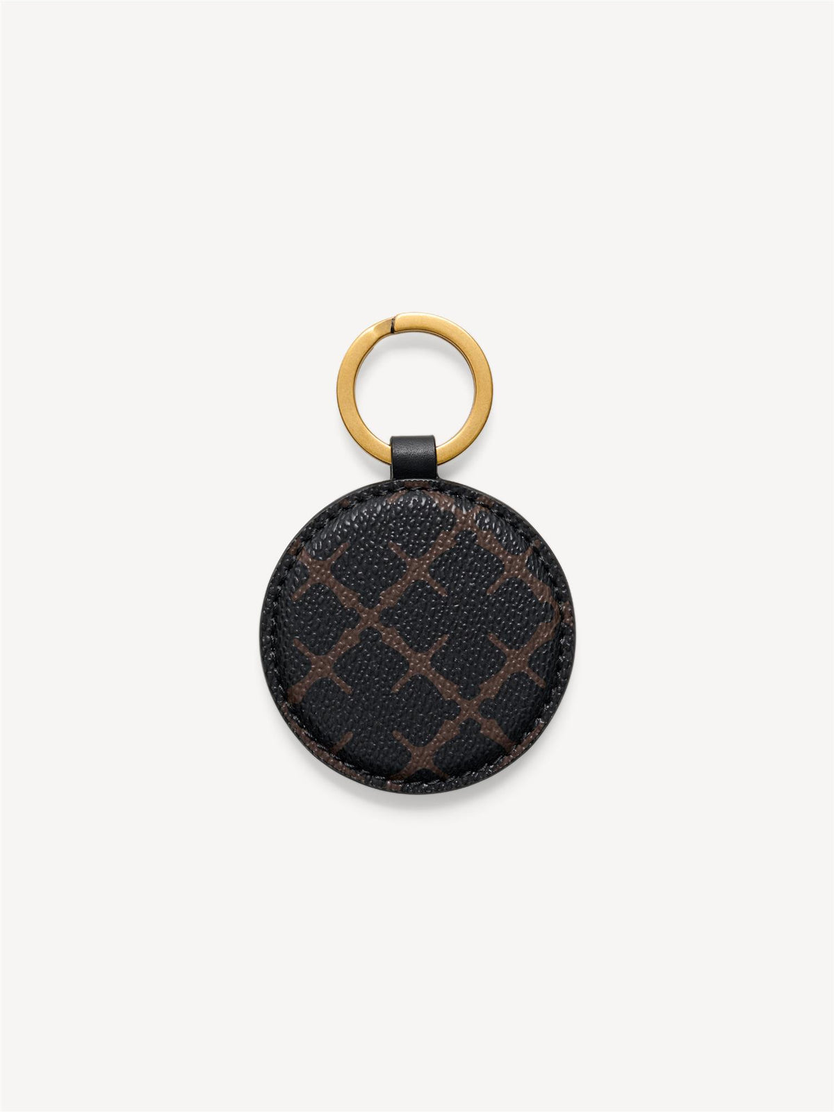 ELIA KEY nøkkelring fra By Malene Birger i brun polyvinyl chloride med Signature Flower-print, gullfargede metalldetaljer og logo.