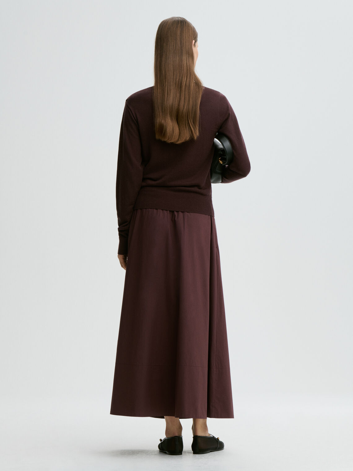 Lilla genser med envelope-utringing og klassisk passform – By Malene Birger