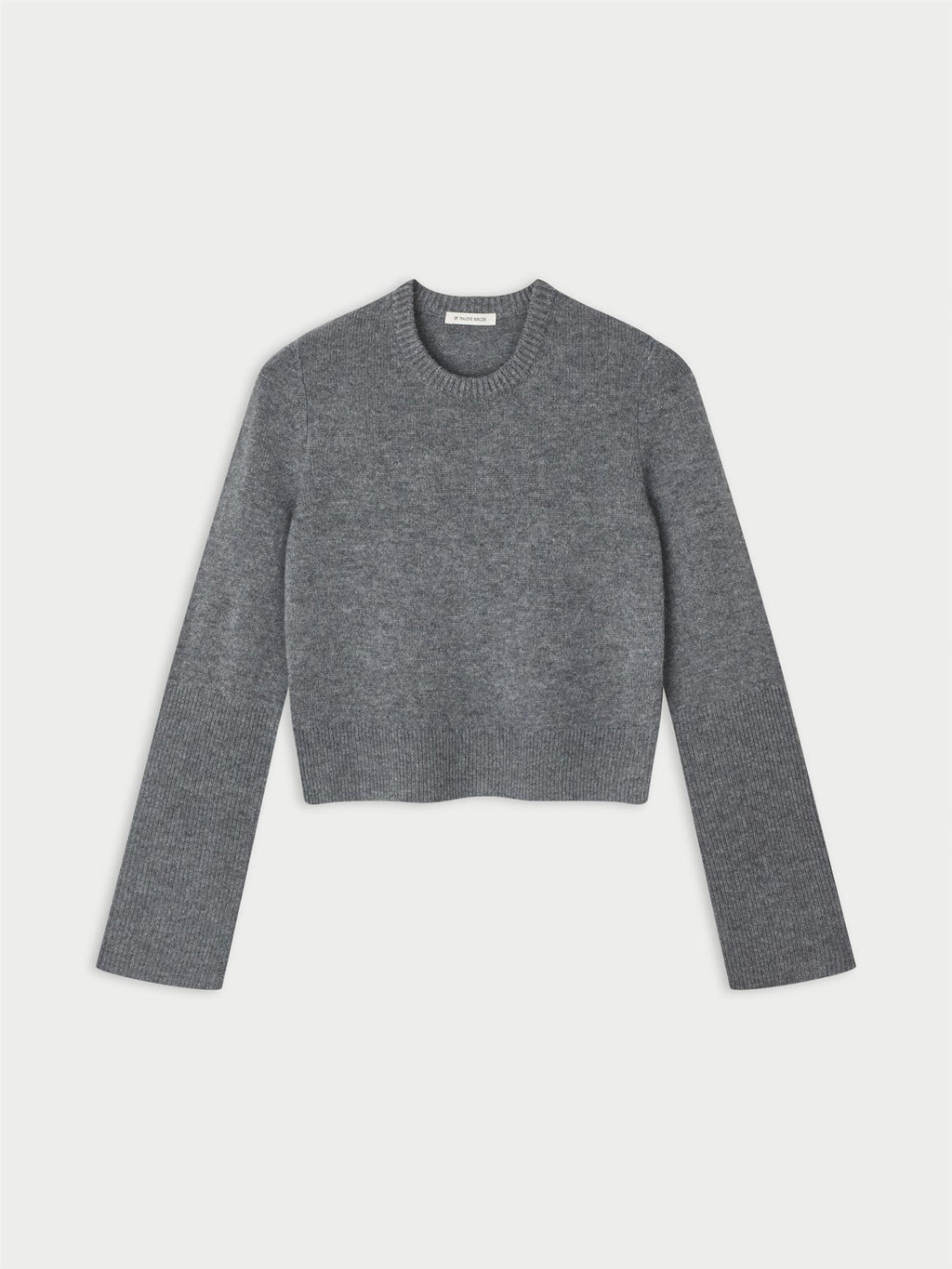HANNAH kort genser fra By Malene Birger i fargen mørkegrå, laget i 100% ull.