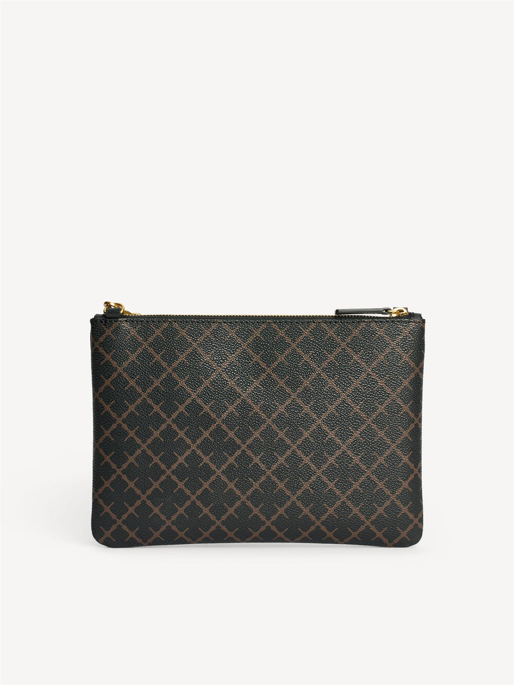 IVY CLUTCH fra By Malene Birger i fargen brun, laget i polyvinylklorid med Signature Flower print.