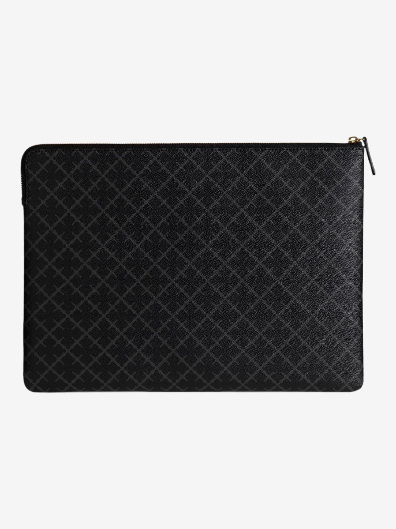 IVY LAPTOP PC-mappe i mørkegrå polyvinyl chloride med Signature Flower print, passer 13 tommer