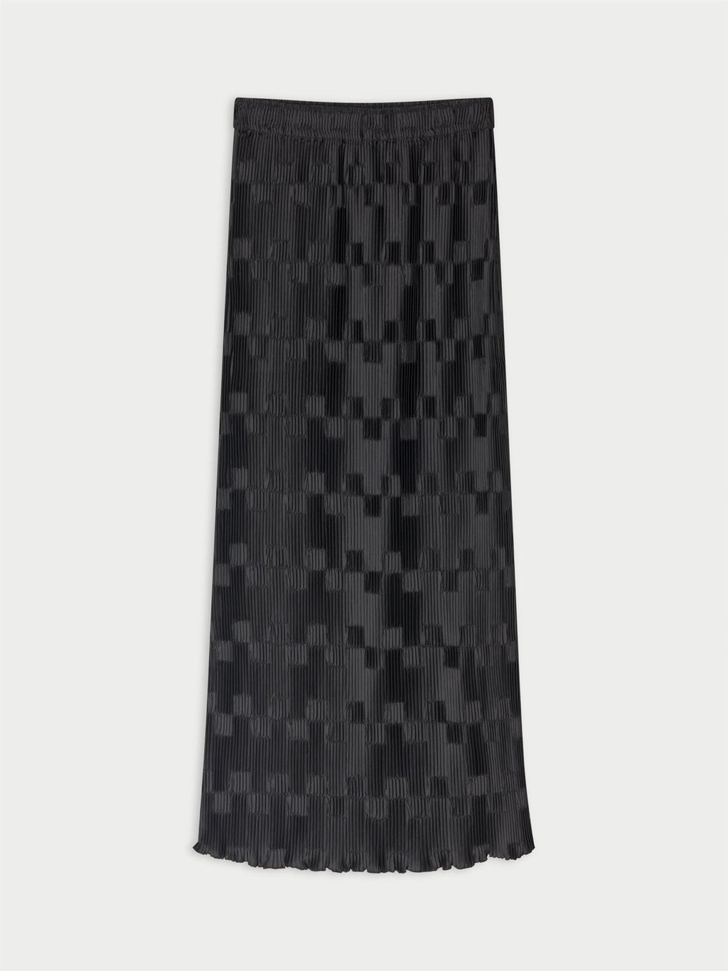 LIAN plisseskjørt fra By Malene Birger i fargen sort, laget i 100% resirkulert polyester. Rett passform med strikk i livet og lang lengde.