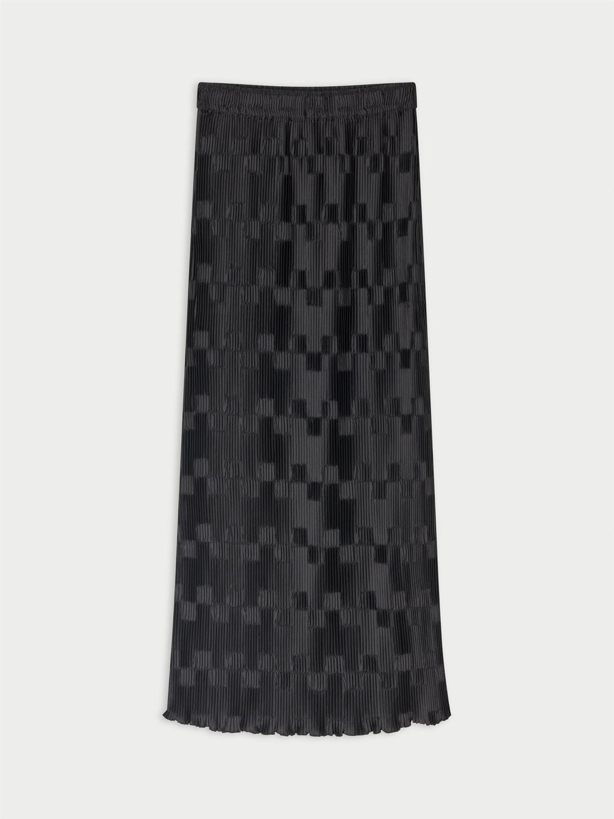 LIAN plisseskjørt fra By Malene Birger i fargen sort, laget i 100% resirkulert polyester. Rett passform med strikk i livet og lang lengde.