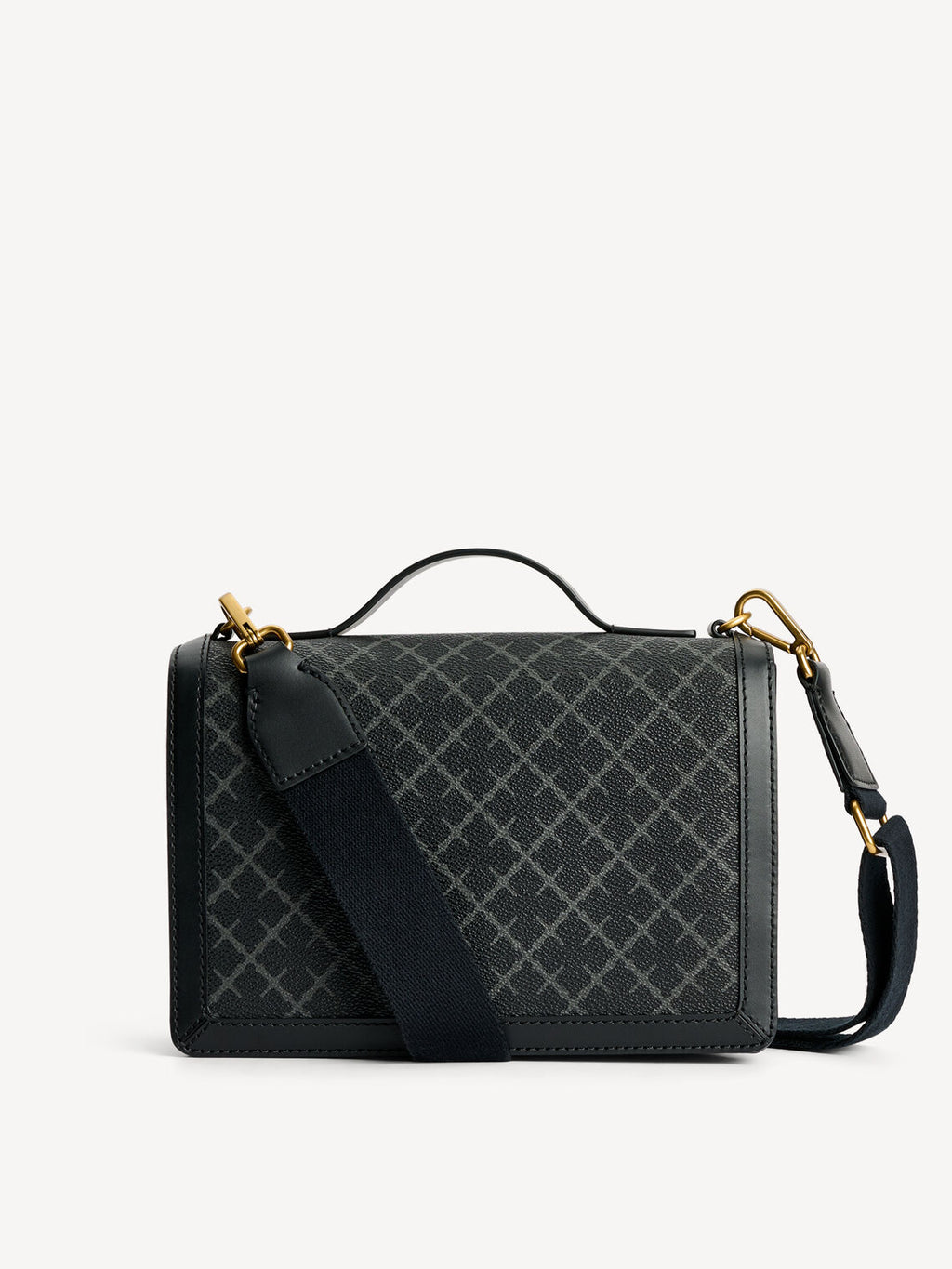 LOENNAS cross-over veske fra By Malene Birger i fargen grå, laget i PVC med skinndetaljer.