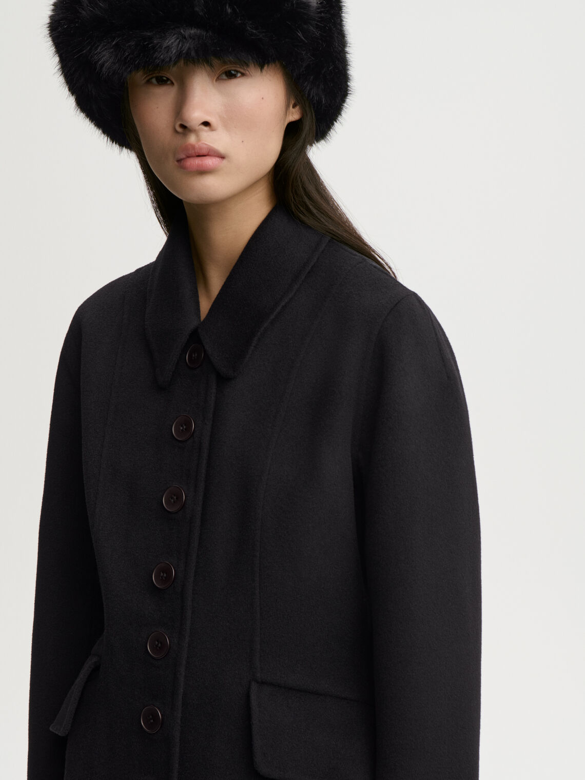 MAGDALENA kåpe fra By Malene Birger i fargen sort, laget i 100% ull.