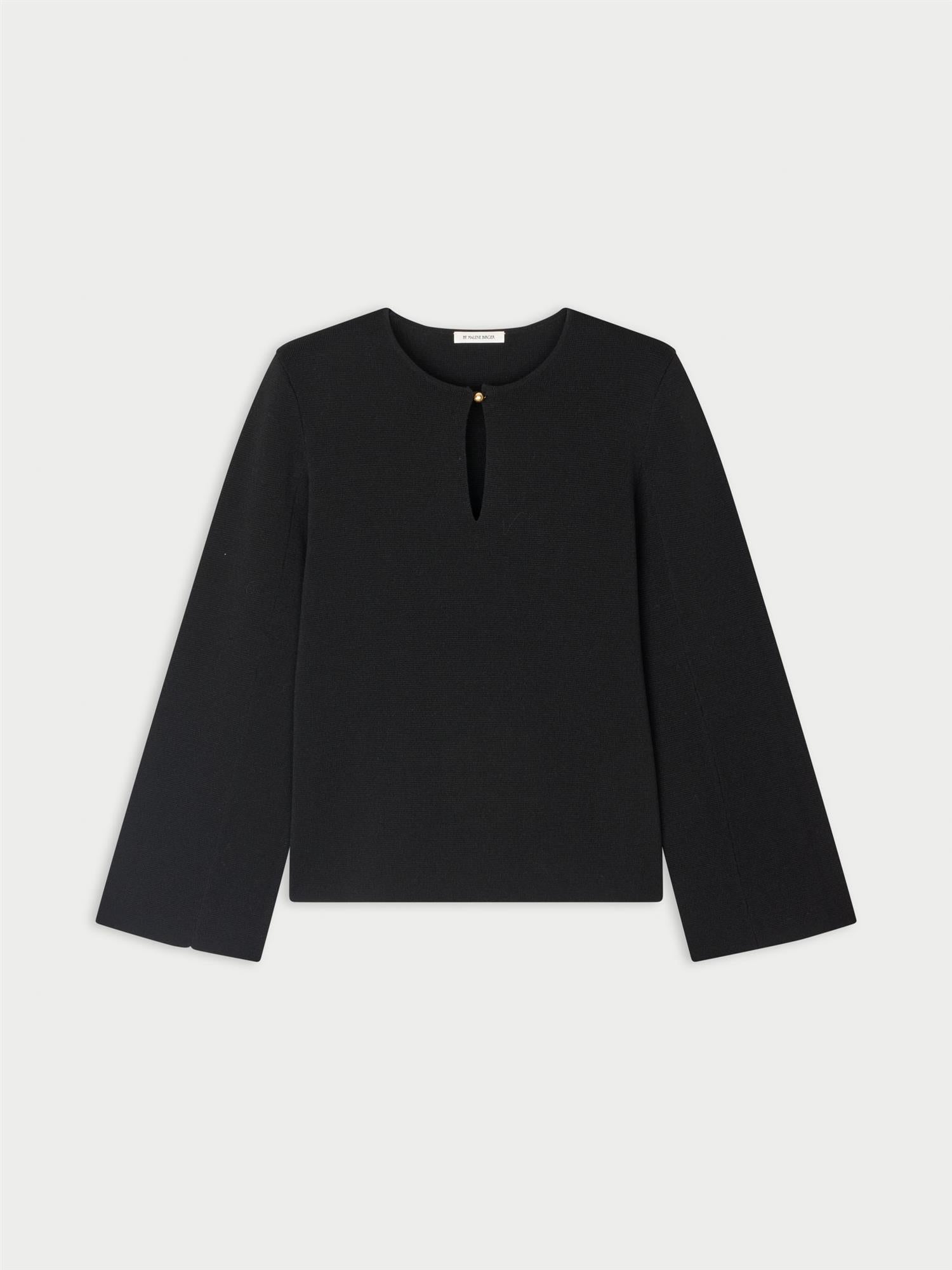 OPALE strikket bluse fra By Malene Birger i fargen sort.