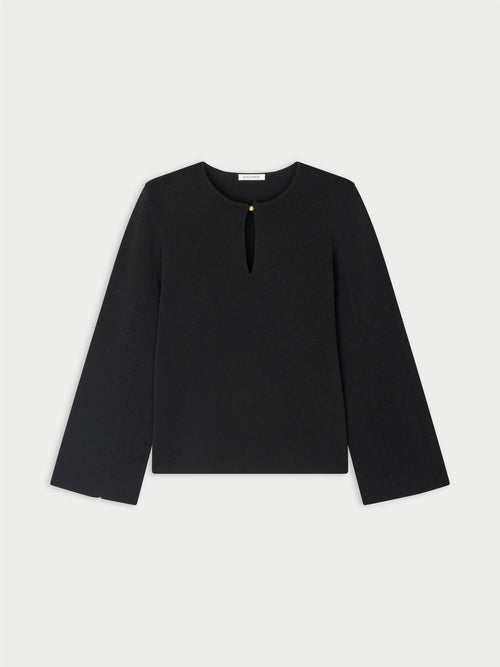 OPALE strikket bluse fra By Malene Birger i fargen sort.