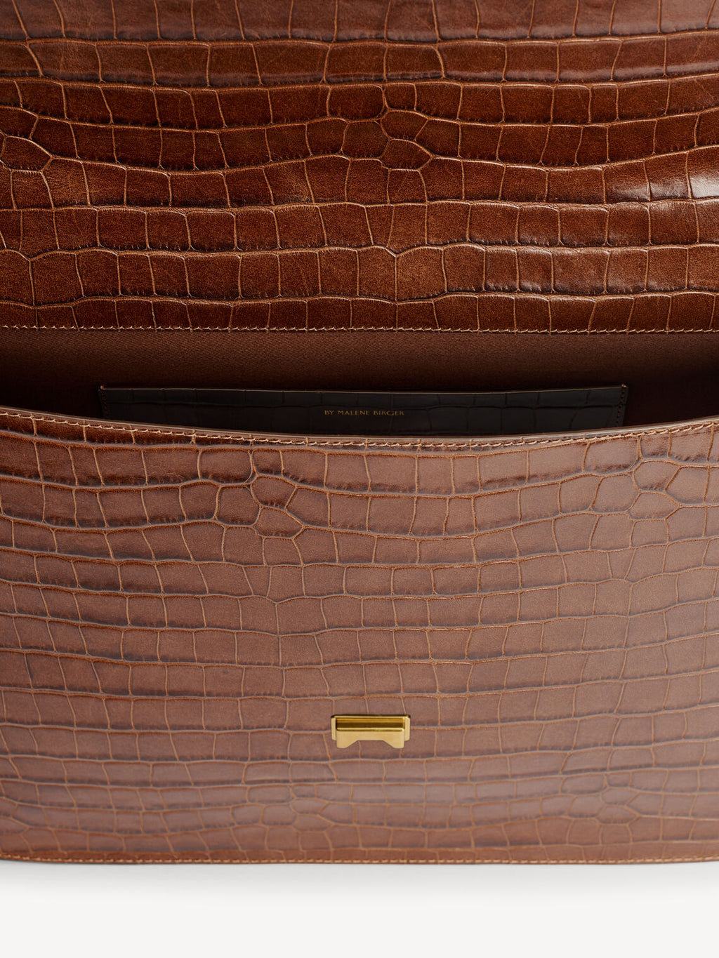 ronlas, veske, kalveskinn, brun, by malene birger