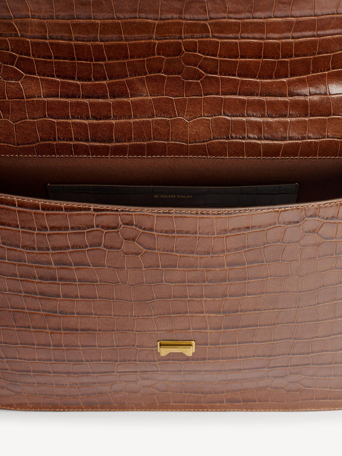 ronlas, veske, kalveskinn, brun, by malene birger