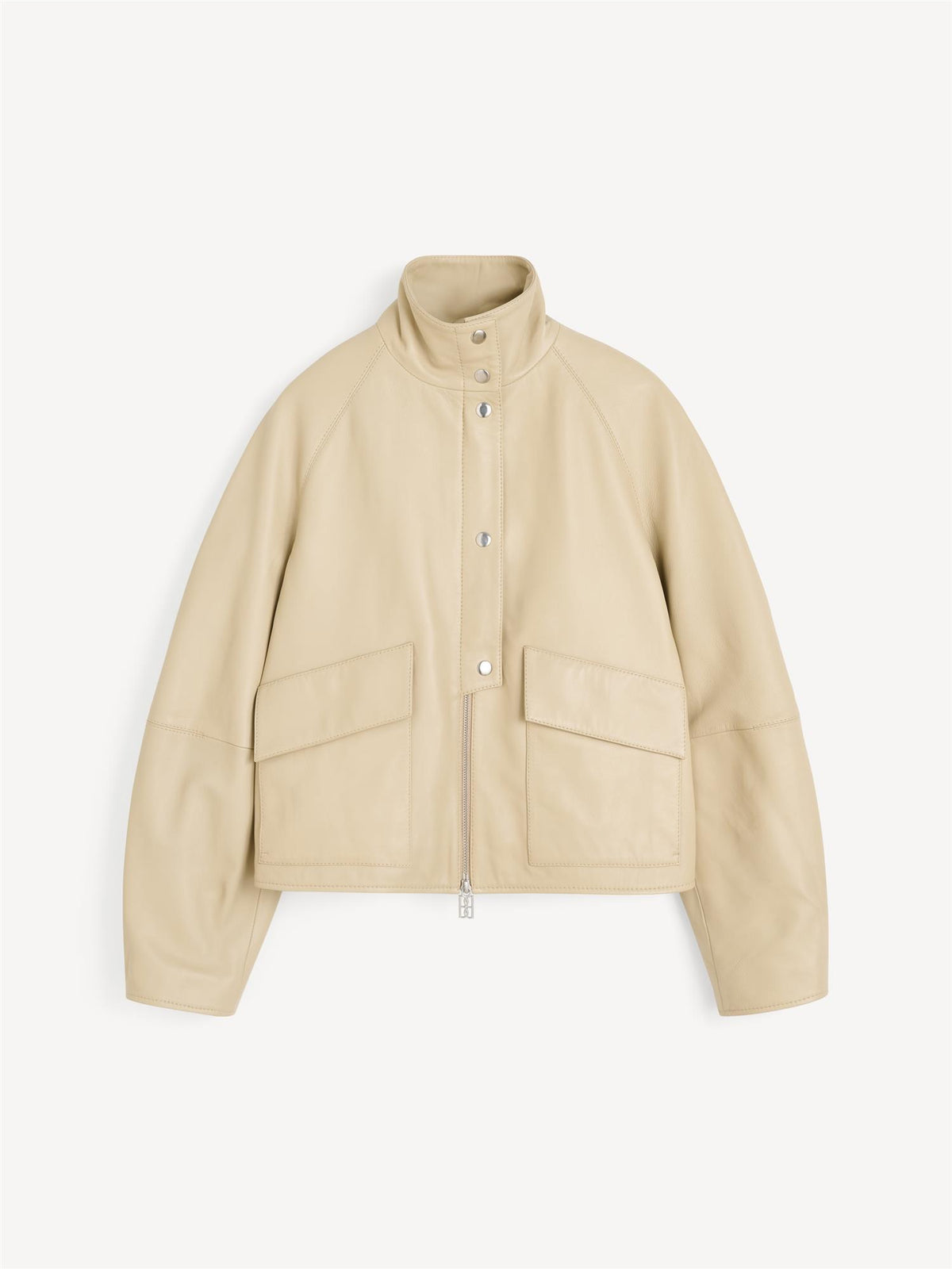 SUZANNE jakke fra By Malene Birger i fargen beige, laget i skinn.