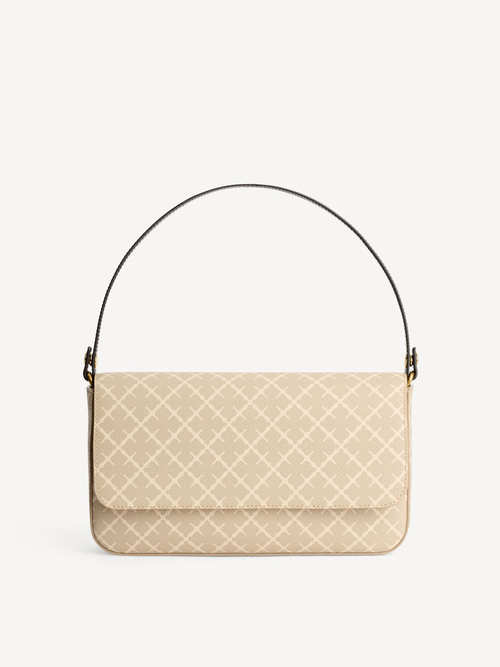 TALLIE veske fra By Malene Birger i fargen beige, laget i polyvinylklorid med Signatur Flower-print. Magnetknapp, avtagbar reim i to lengder og innvendig lomme.