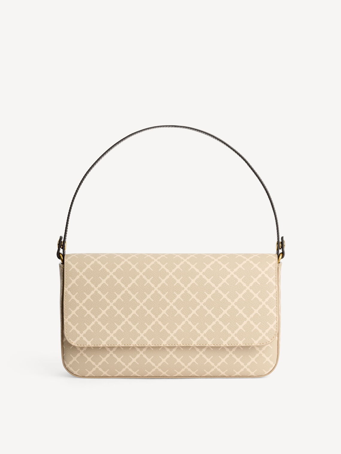 TALLIE veske fra By Malene Birger i fargen beige, laget i polyvinylklorid med Signatur Flower-print. Magnetknapp, avtagbar reim i to lengder og innvendig lomme.