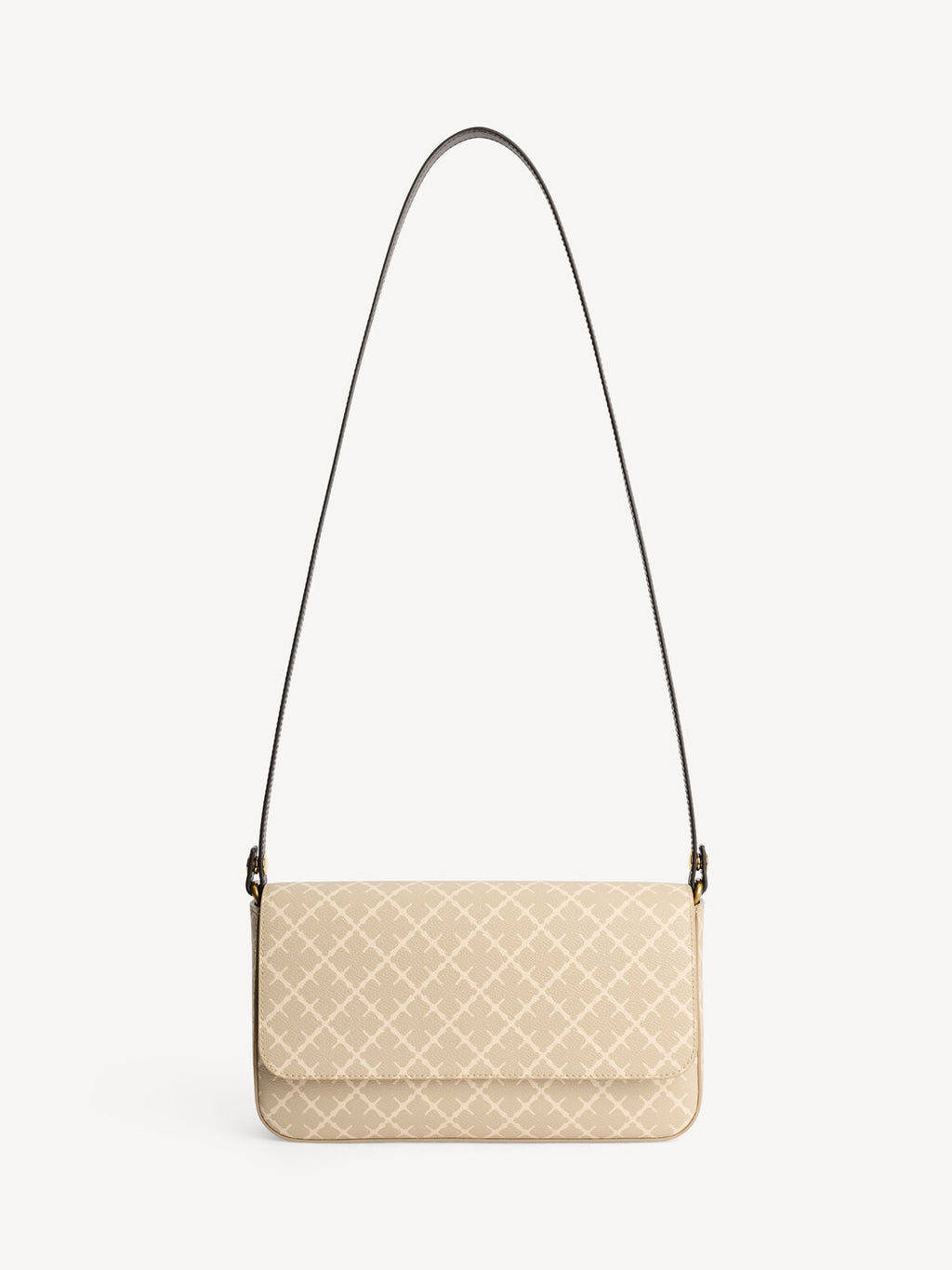 TALLIE veske fra By Malene Birger i fargen beige, laget i polyvinylklorid med Signatur Flower-print. Magnetknapp, avtagbar reim i to lengder og innvendig lomme.