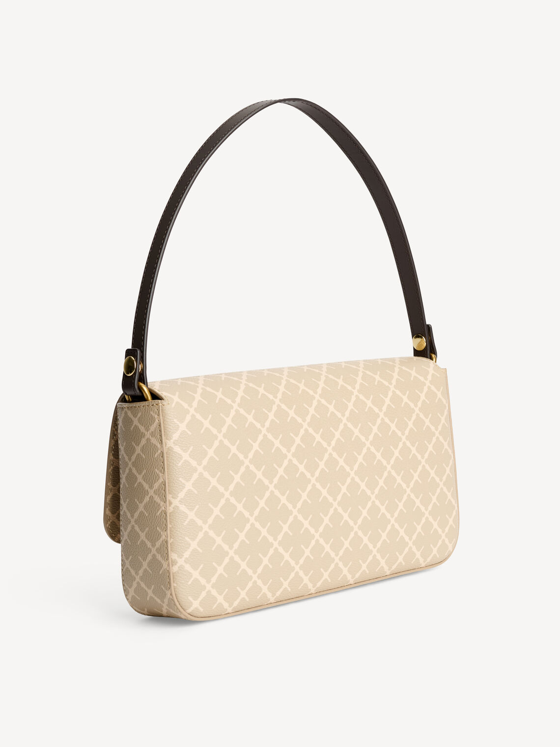 TALLIE veske fra By Malene Birger i fargen beige, laget i polyvinylklorid med Signatur Flower-print. Magnetknapp, avtagbar reim i to lengder og innvendig lomme.