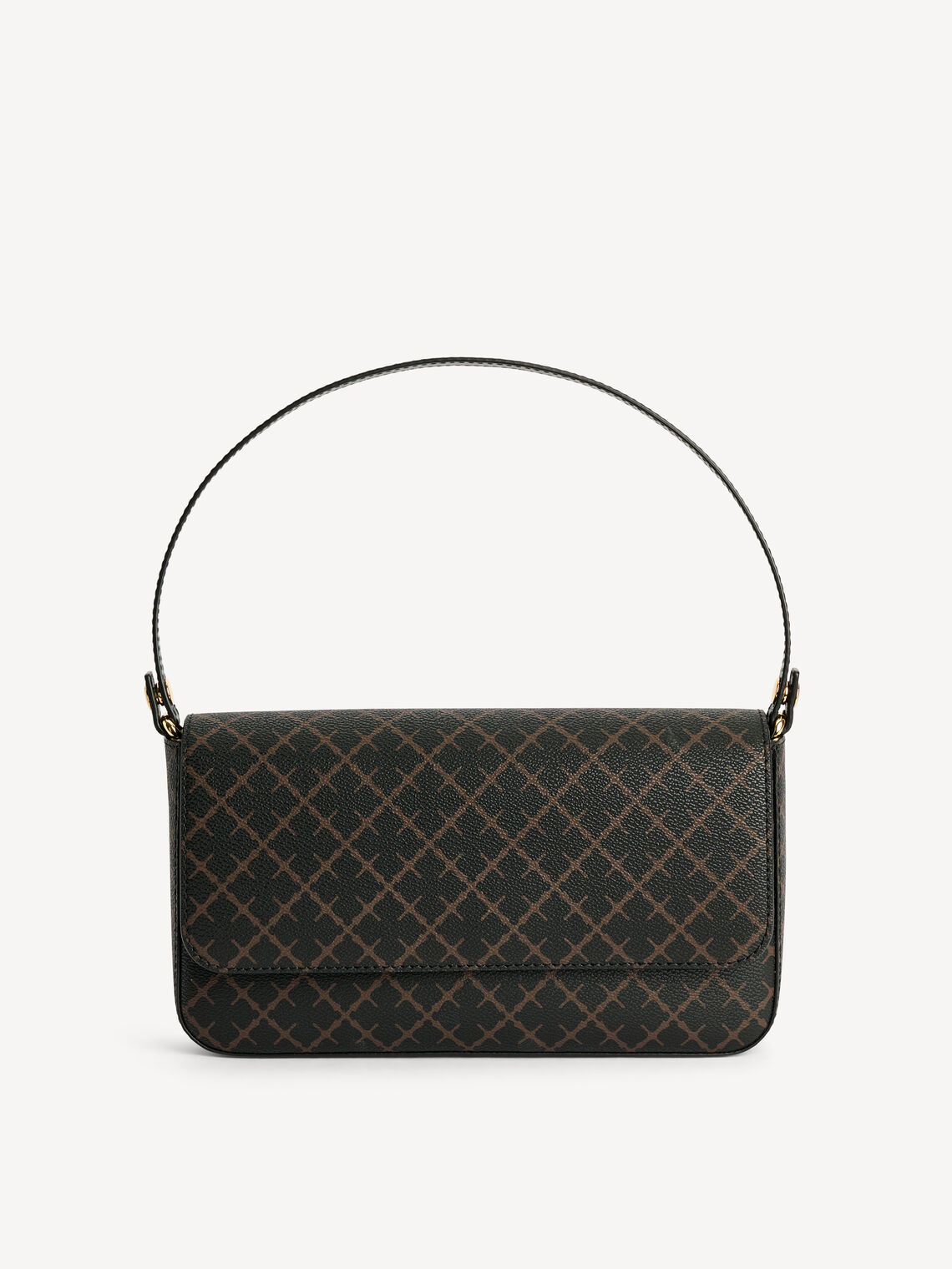 TALLIE veske fra By Malene Birger i brun 100% polyvinyl chloride med Signatur Flower-print. Lukkes med magnetknapp, avtagbar reim i to lengder og innvendig lomme. Mål: 27 x 14 x 1 cm.