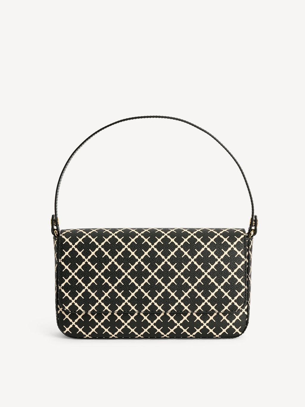 TALLIE veske fra By Malene Birger i fargen sort, laget i polyvinylklorid med Signatur Flower-print. Magnetknapp, avtagbar reim i to lengder og innvendig lomme.