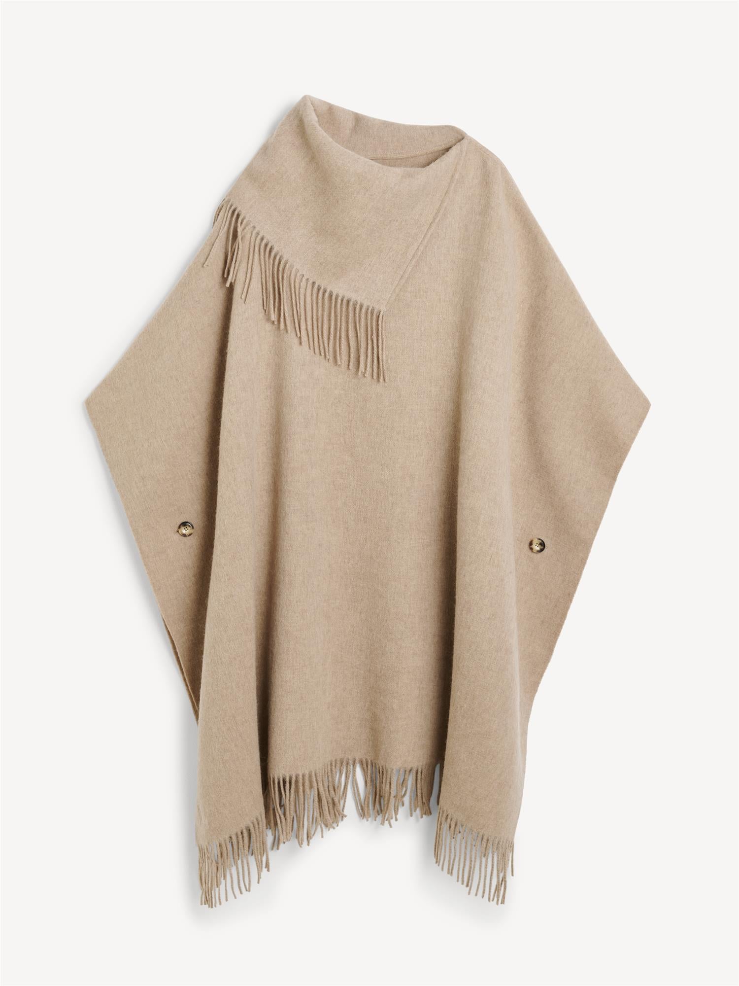 turtlo, poncho, ull, beige, by malene birger