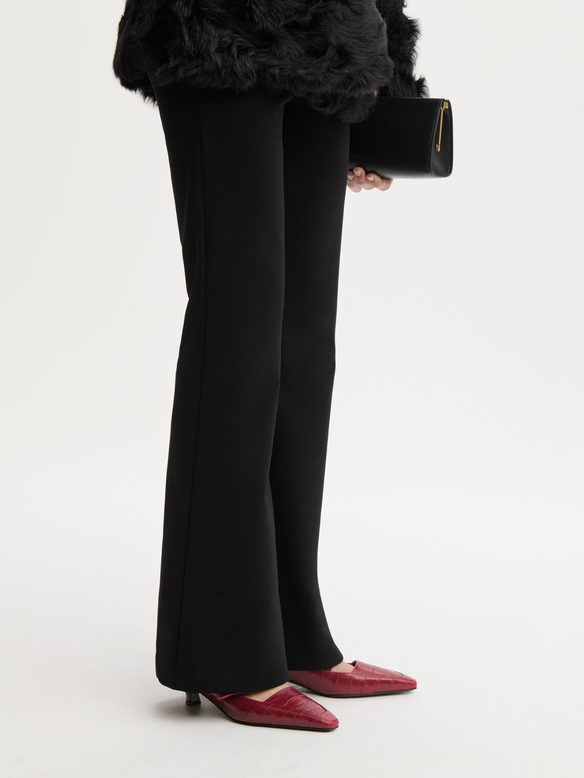 VILESA bukse fra By Malene Birger i fargen sort, med strikk i livet.