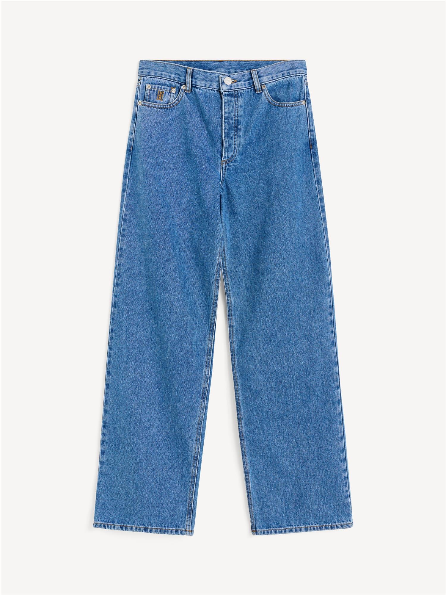 By Malene Birger Vinola jeans i denimblå, laget av organisk bomull, med en løs passform og vide ben.