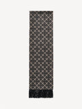 By Malene Birger ORTEGA ullskjerf i beige og brun stripet. Myk og varm tekstur med klassisk to-farget design.