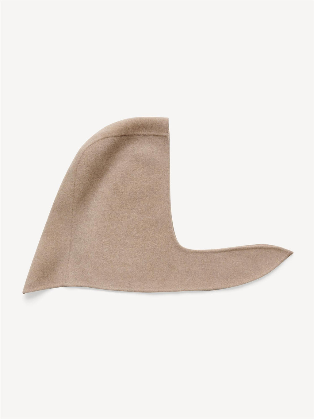 By Malene Birger TIANNE ullhette i beige, 100% ull, oversized passform med knyting