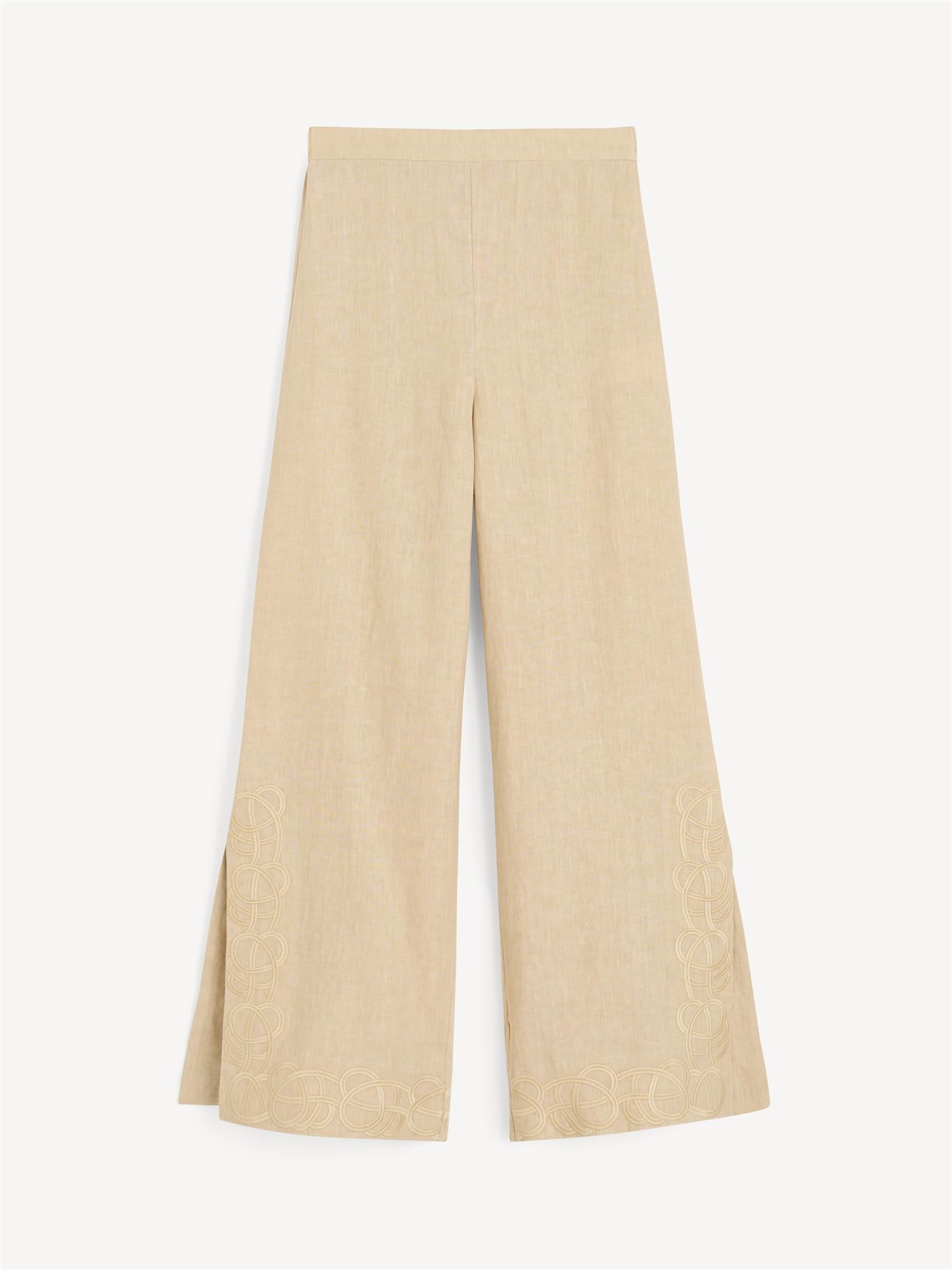 MICHELLE Bukse i 100% Lin Beige