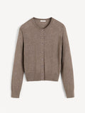MONTIE Cardigan i ull og silke miks Brun