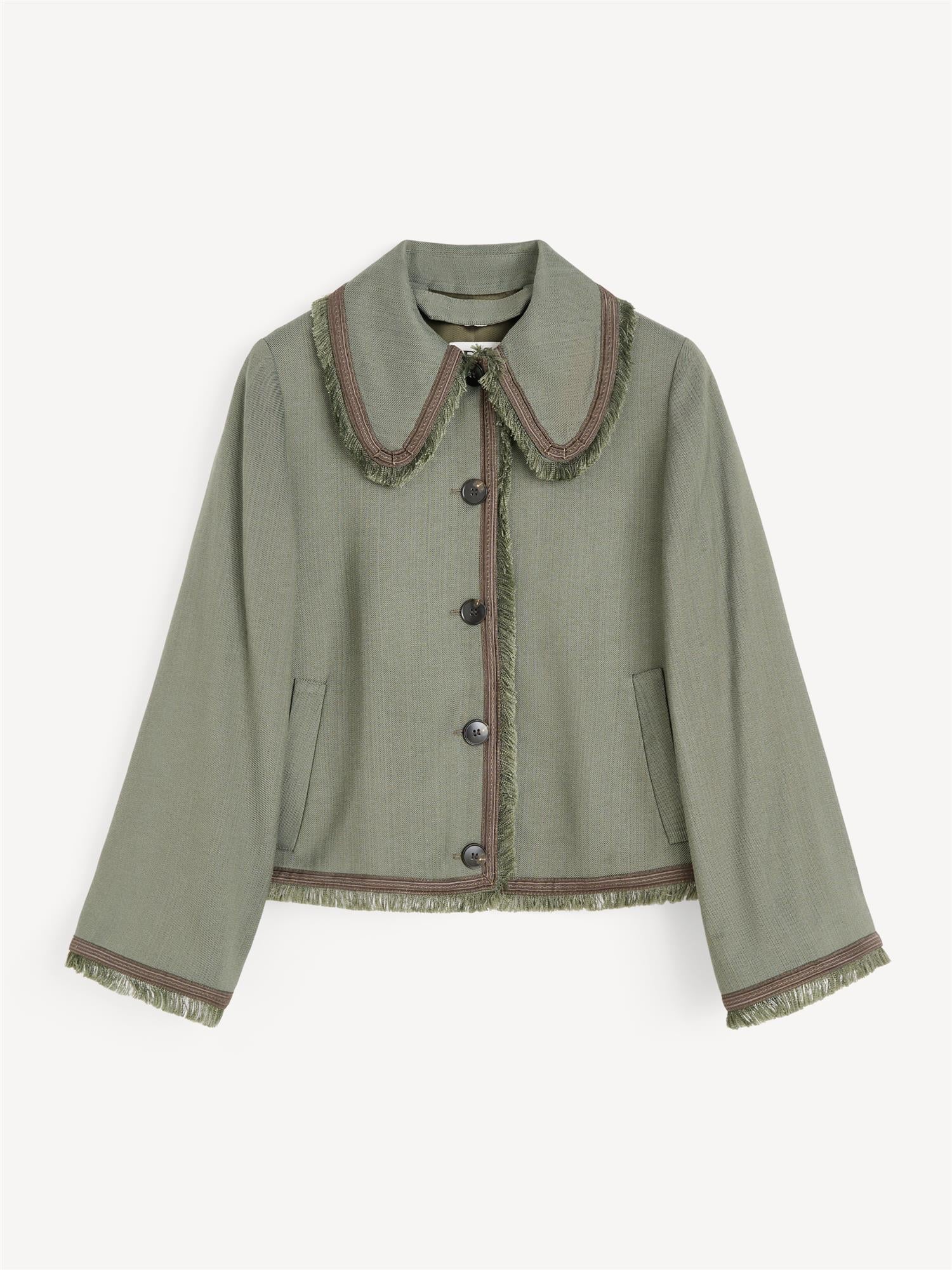 WELLON Virgin ull jakke Olivengrønn