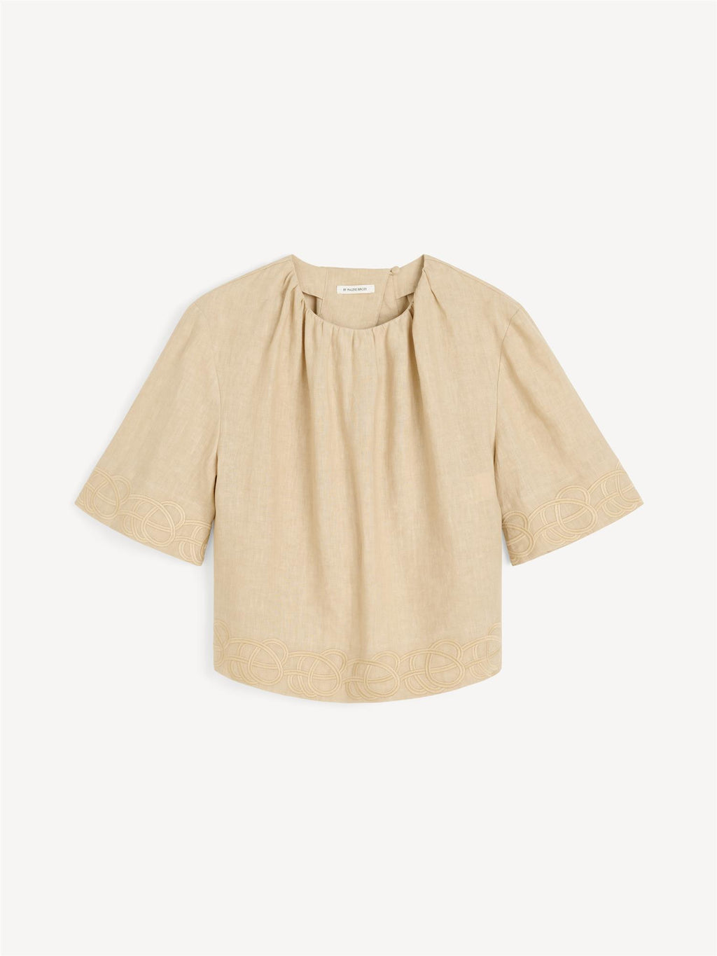 MARIAN Bluse i 100% lin Beige