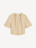 MARIAN Bluse i 100% lin Beige