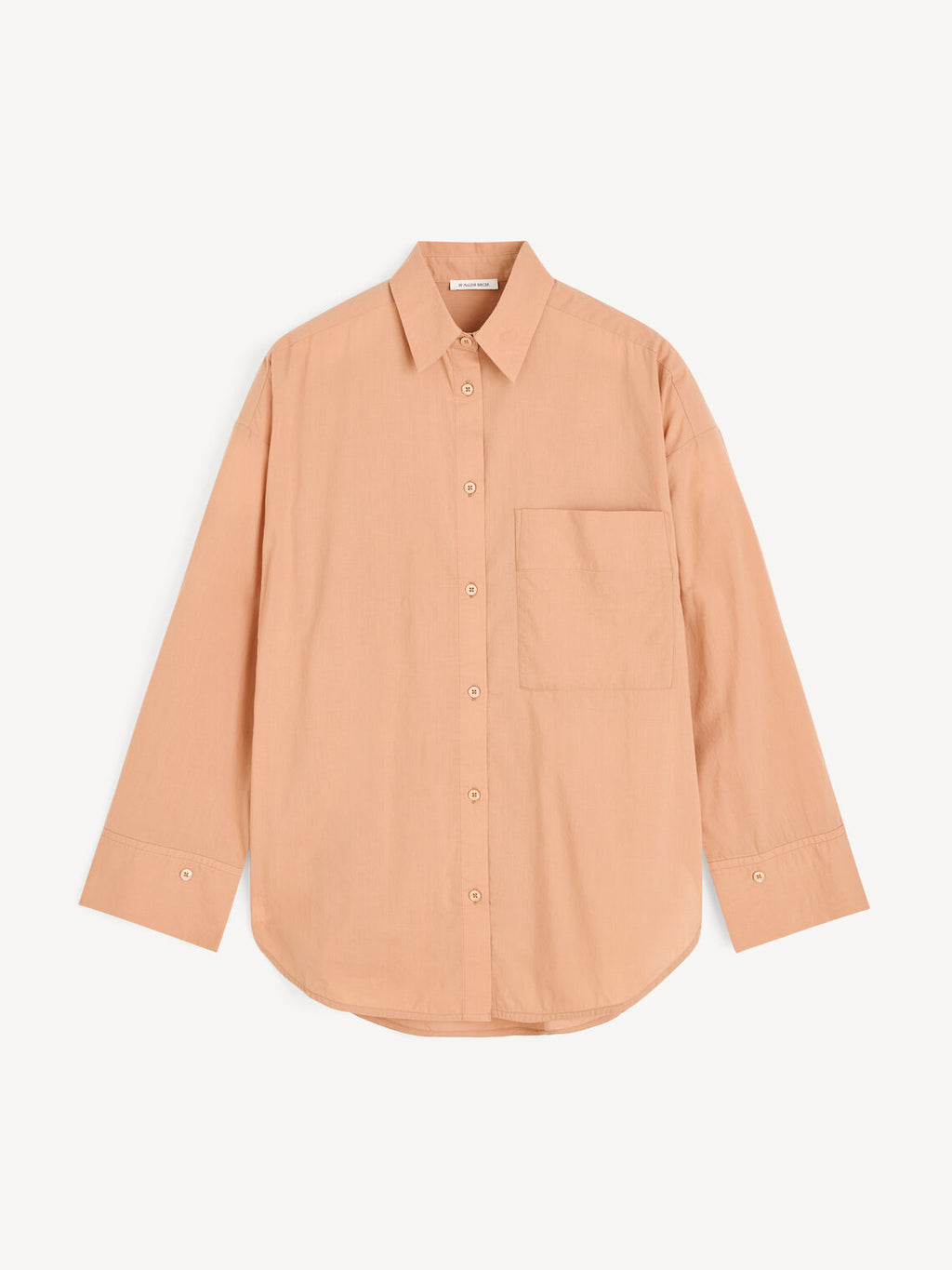 By Malene Birger Derris Voile tynn bomullsskjorte i lyseoransje, oversized passform med knapper i front.