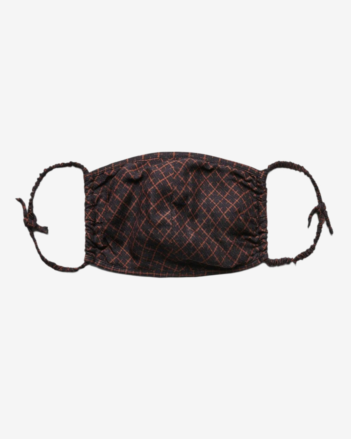 By Malene Birger Maskia munnbind i mørkebrun, med mikro Signature Flower-print og lomme til filter, laget av 100% viskose.