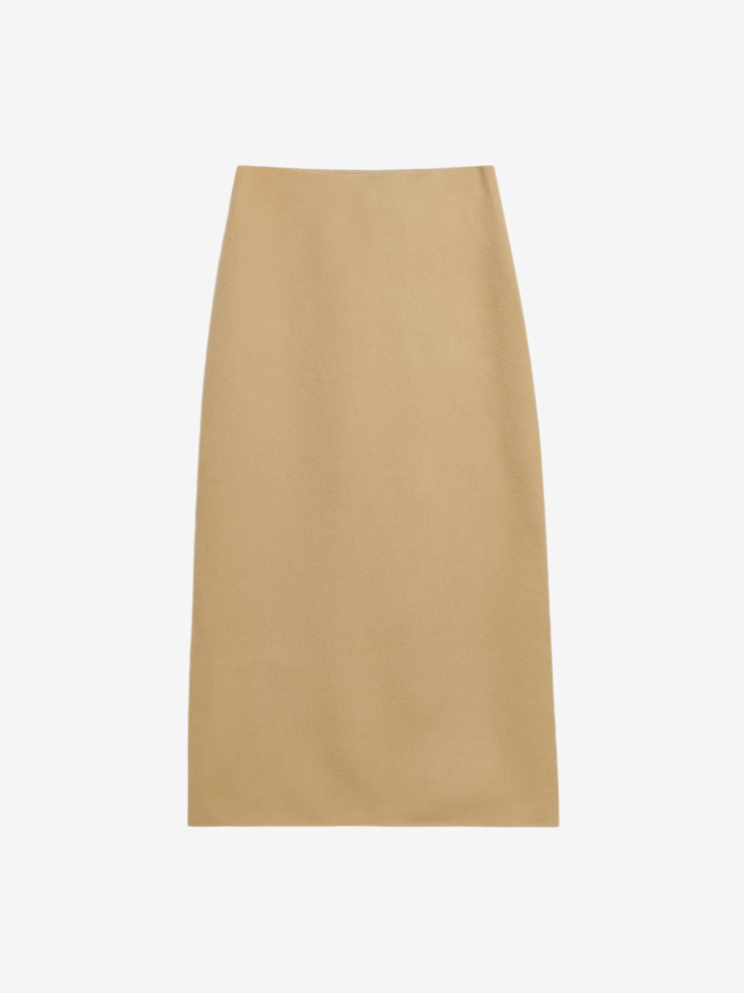By Malene Birger Palomie skjørt i beige, med en nett passform og splitt bak, laget av 100% ull.